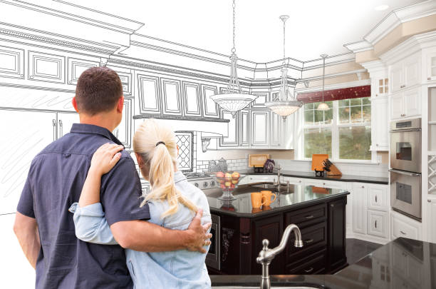 Custom kitchen cabinets installed in a Kent home